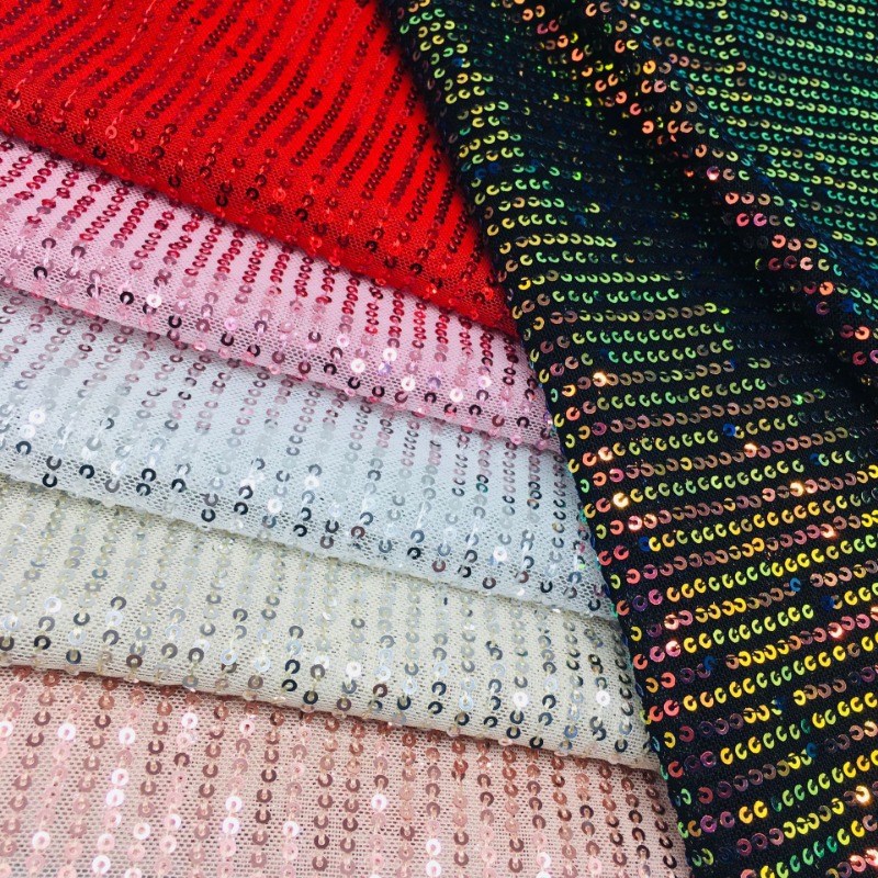 3mm Elastic Mesh Sequins Shinn - Crystal Mesh Fabric review and price