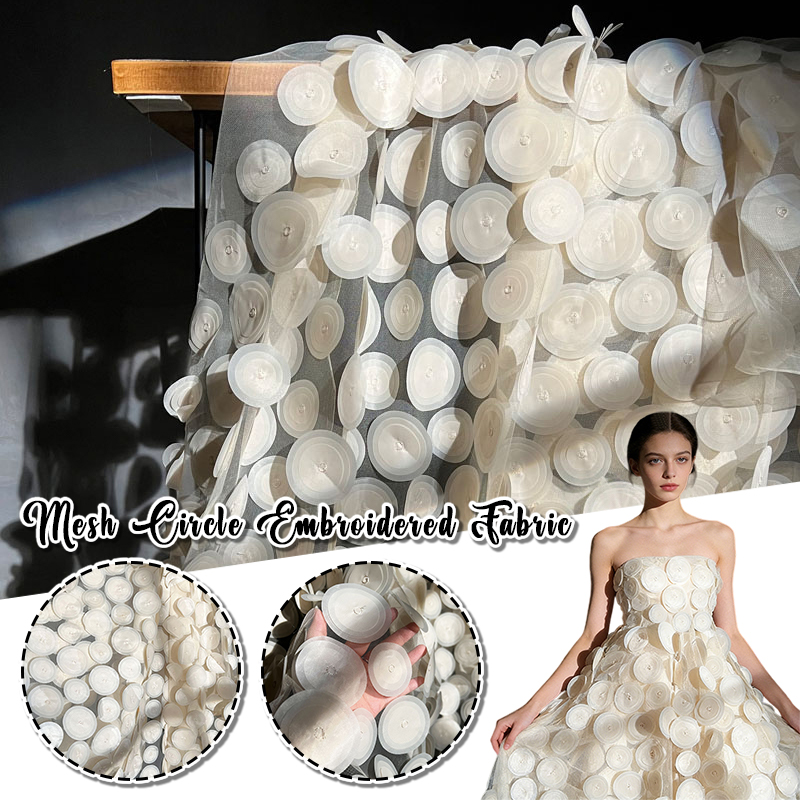 3D Multilayer Circular Cut Per - Crystal Mesh Fabric review and price