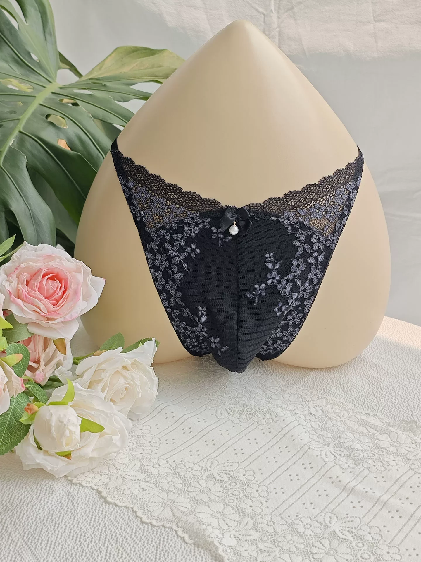 Black Lace Man's T-brief Embro - Embroidery Embellishments review and price