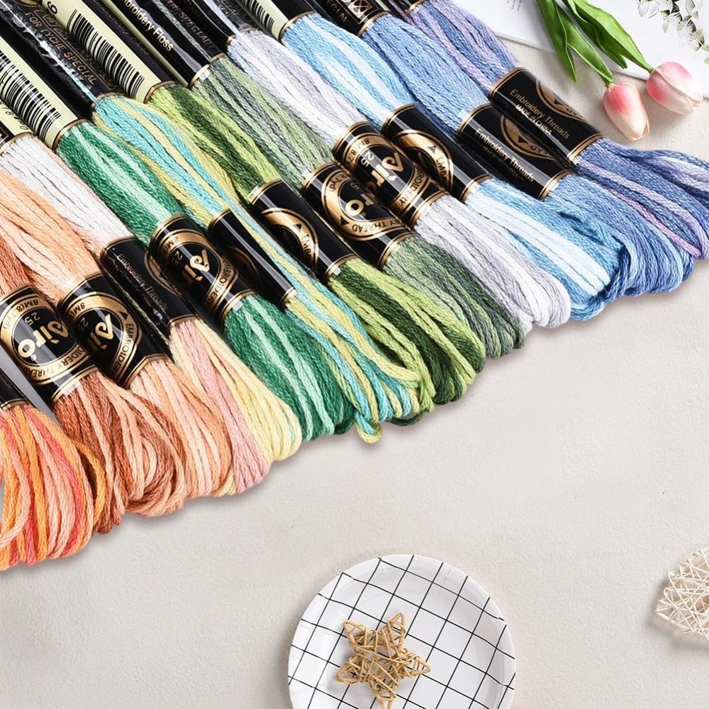 12 Skeins 105 Yards Cross Stit - Embroidery Embellishments review and price