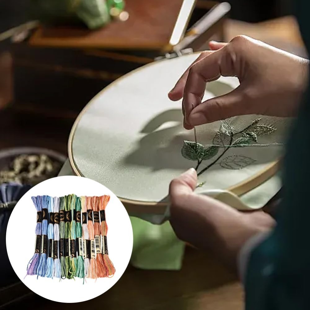 12 Skeins 105 Yards Cross Stit - Embroidery Embellishments review and price