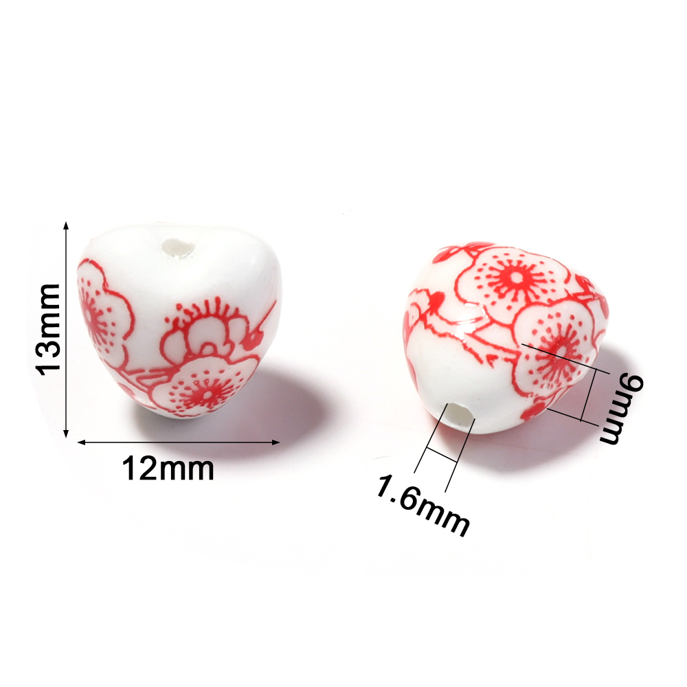 10pcs 12x13mm Heart Shape Flow - Embellishment Crafts review and price