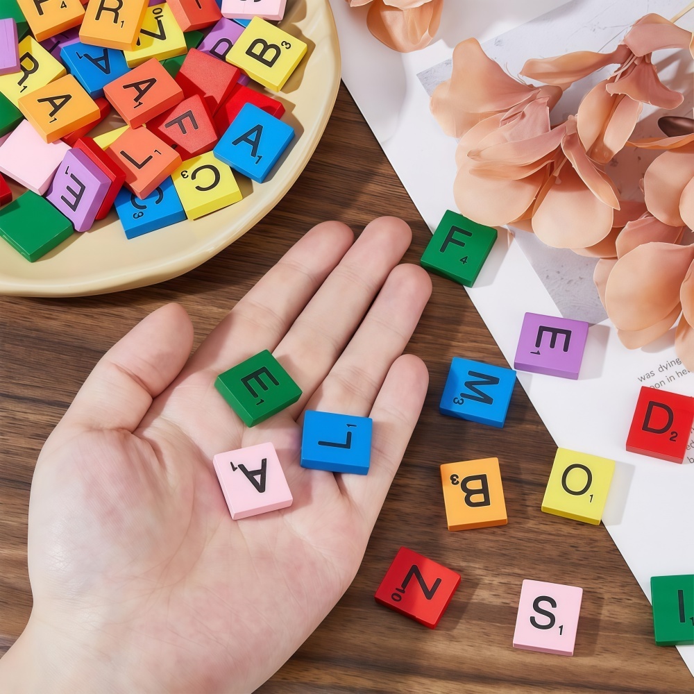 100PCS  Wooden Letter Cubes fo - Embellish Craft review and price