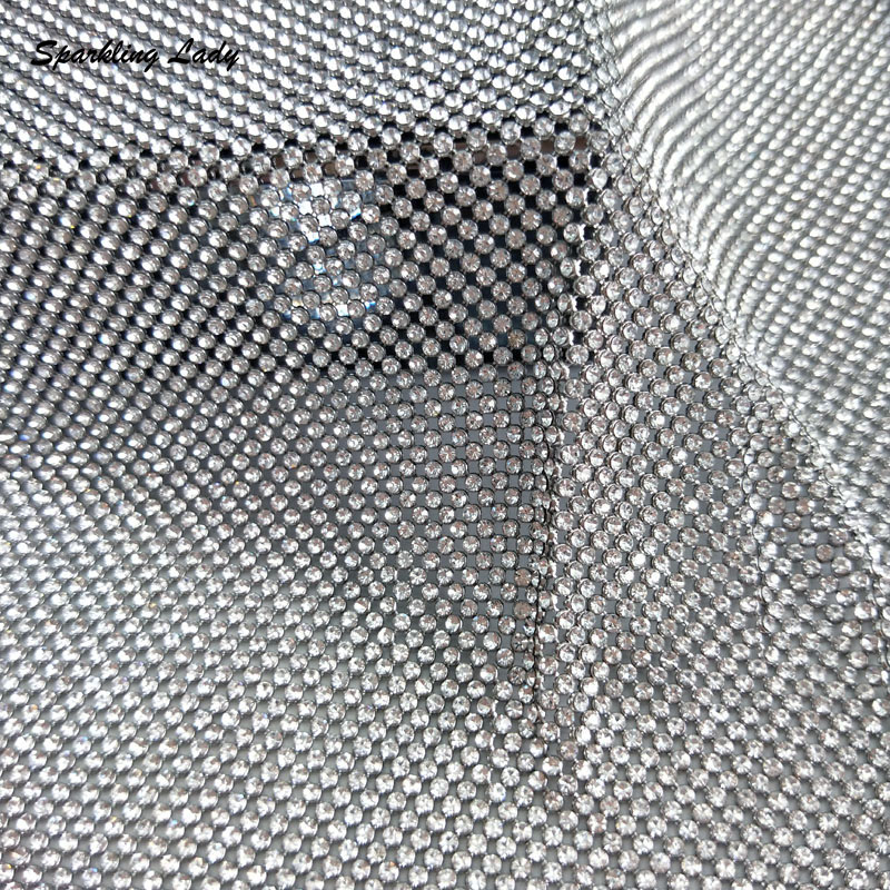 2MM Silver Crystal Mesh Fabric - Crystal Mesh Fabric review and price